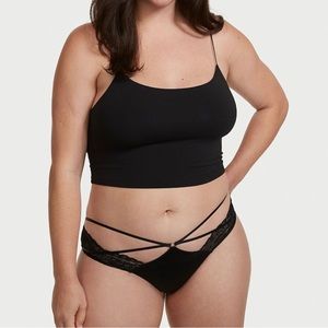 XL Victoria’s Secret black strappy cheeky panty